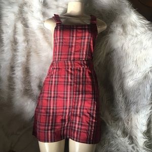 Forever 21™️ Plaid Overall Mini Dress